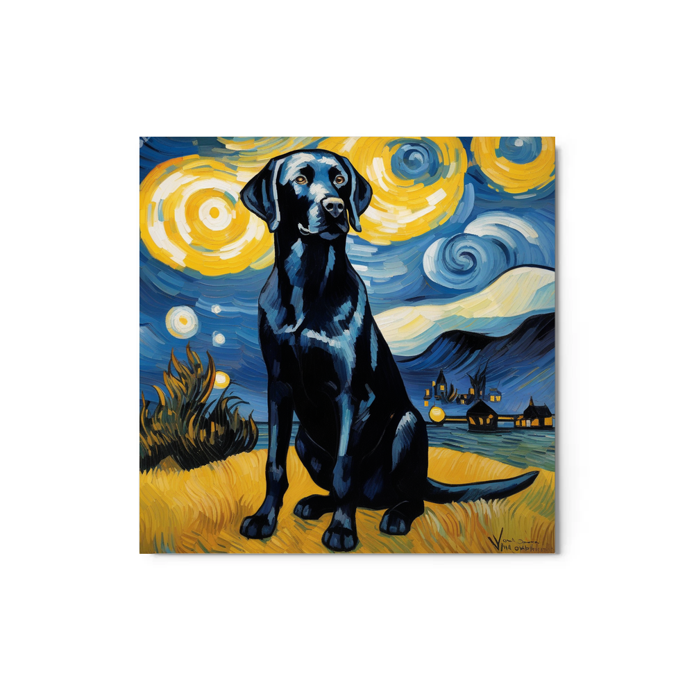 PugMug Custom Black Labrador Retriever Metal Print