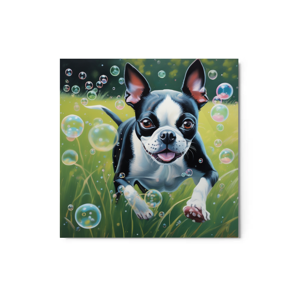 PugMug Custom Boston Terrier Metal Print