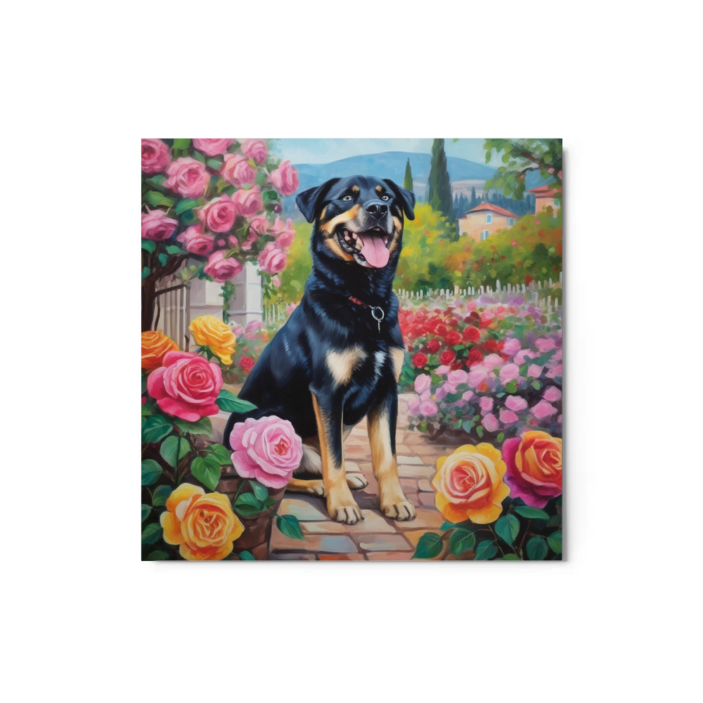 PugMug Custom Blue Metal Print