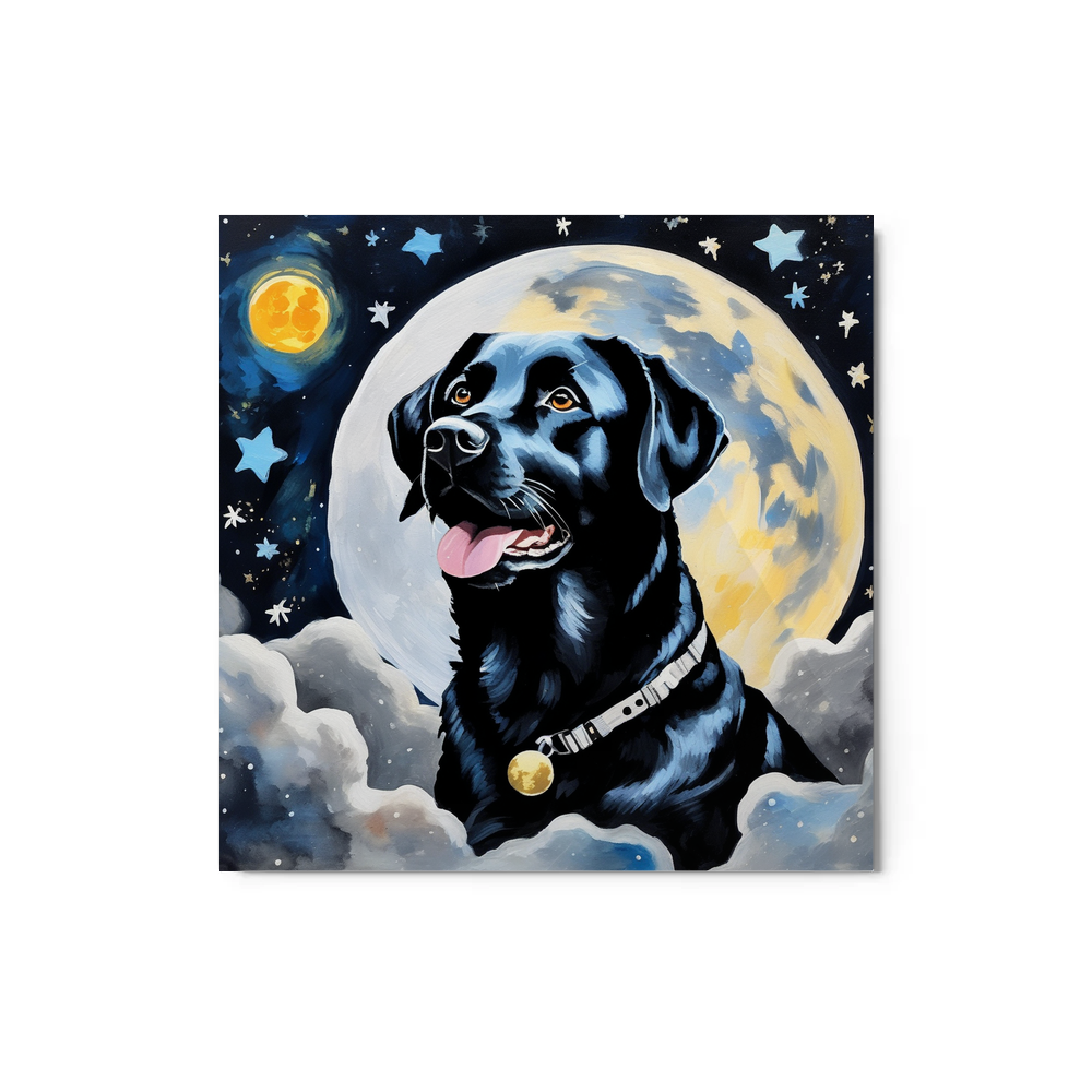 PugMug Custom Black Labrador Retriever Metal Print