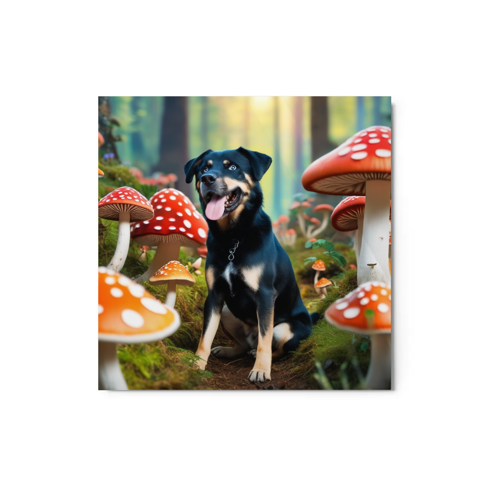 PugMug Custom Blue Metal Print