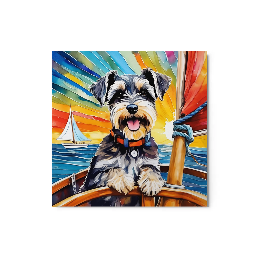 PugMug Custom Miniature Schnauzer Metal Print