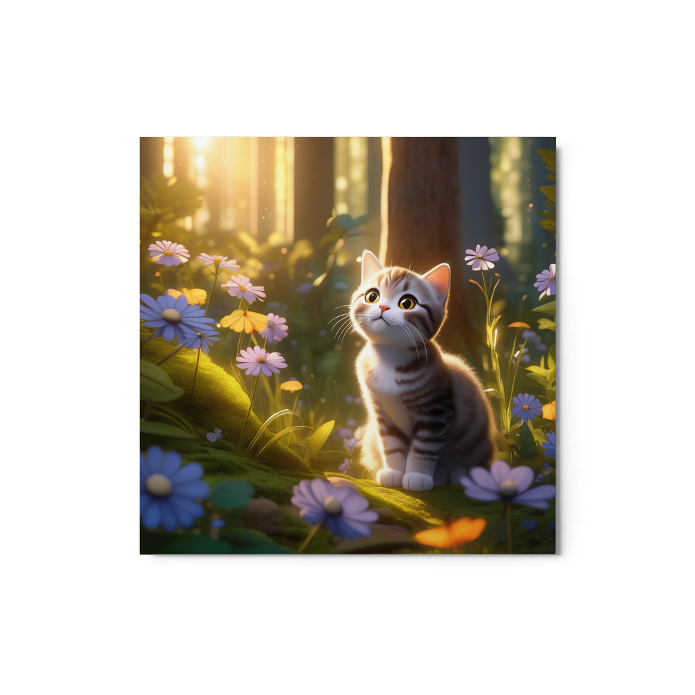 PugMug Custom Tabby Scottish Fold Cat Metal Print