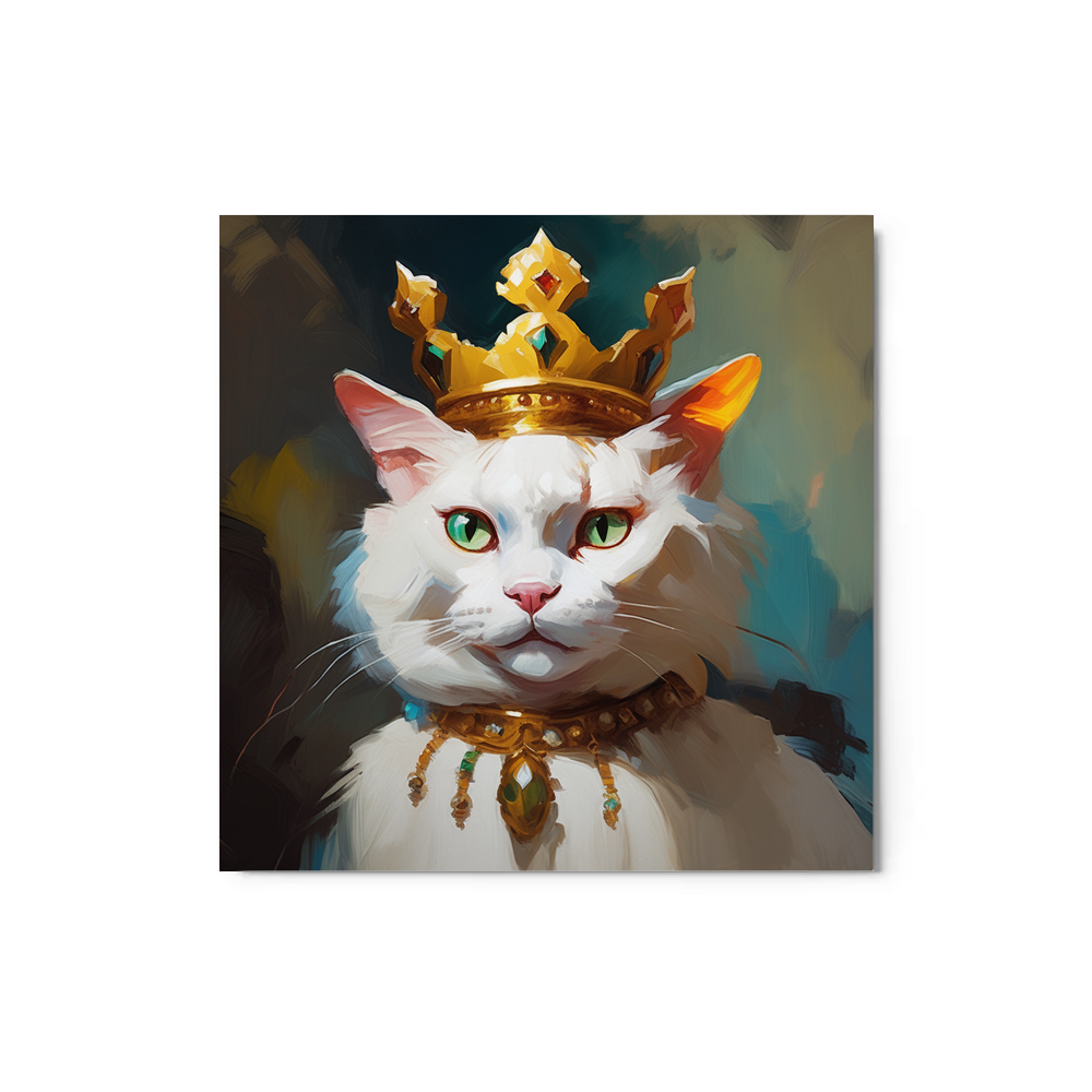 PugMug Custom White Exotic Cat Metal Print