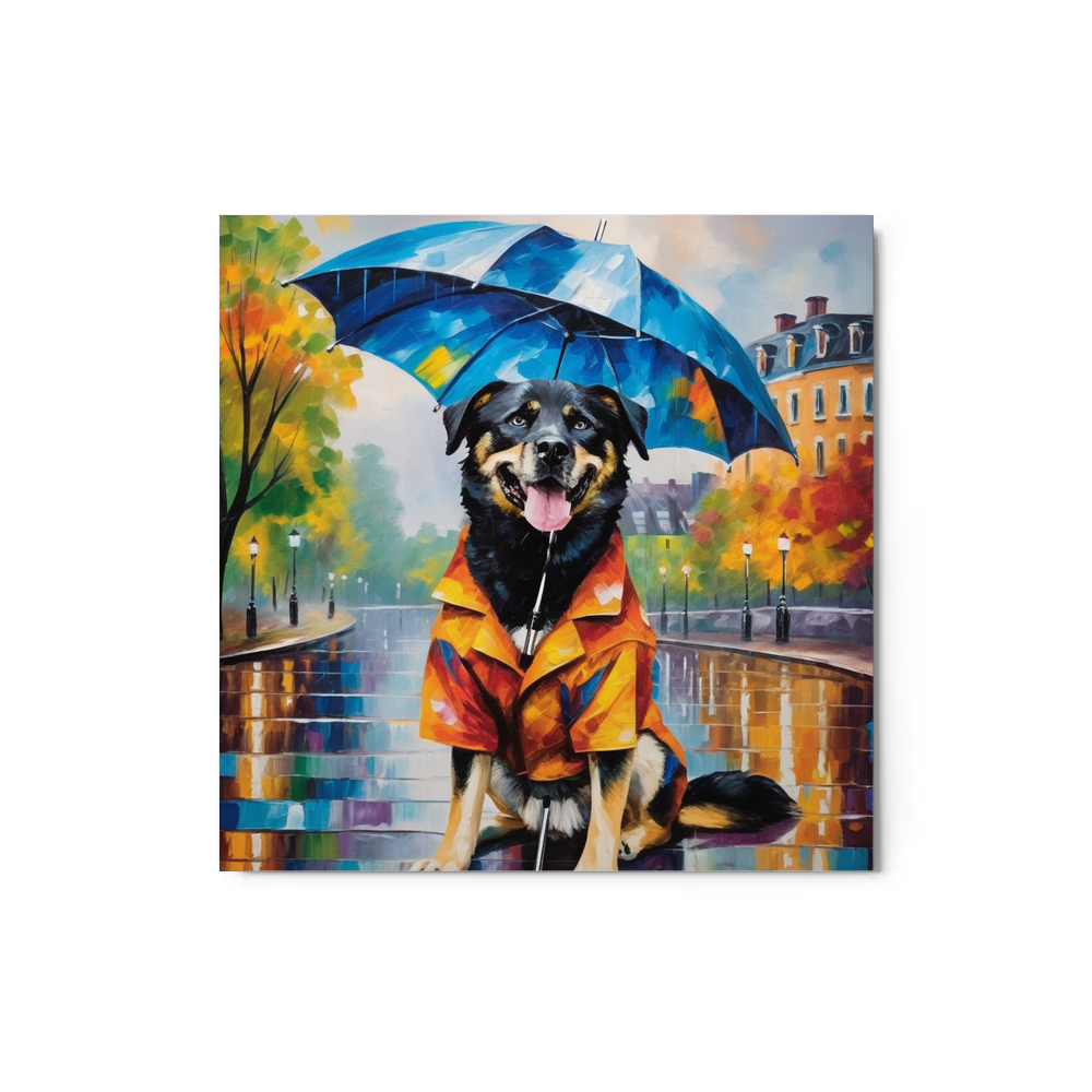 PugMug Custom Blue Metal Print