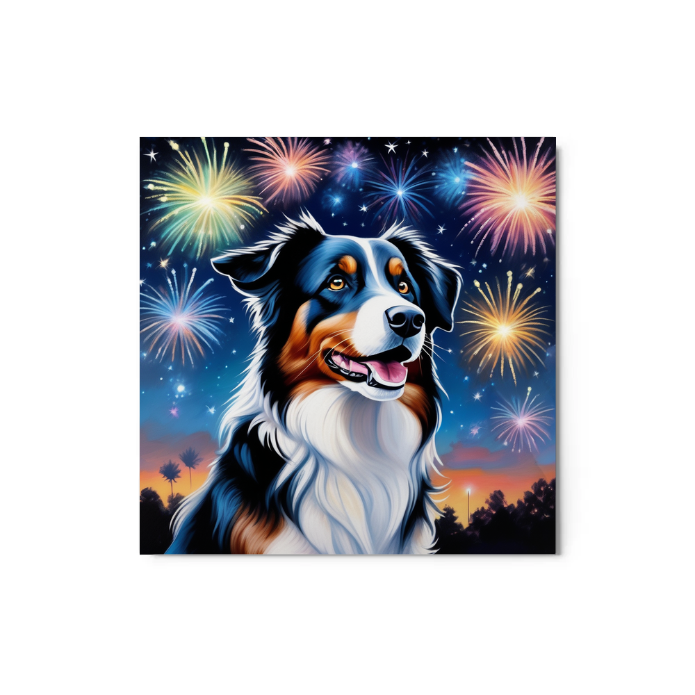 PugMug Custom Australian Shepherd Dog Metal Print