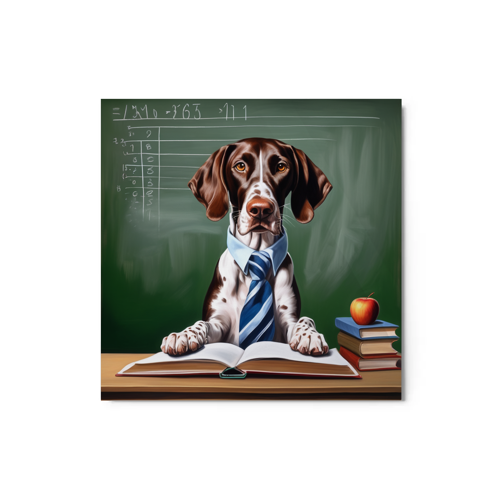 PugMug Custom Pointer Dog Metal Print