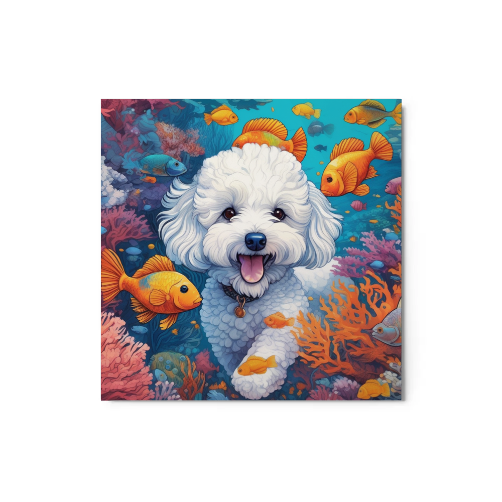 PugMug Custom Bichons Frise Metal Print