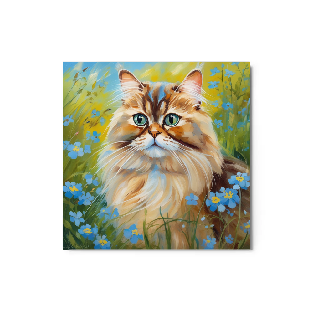 PugMug Custom Tabby Persian Cat Metal Print