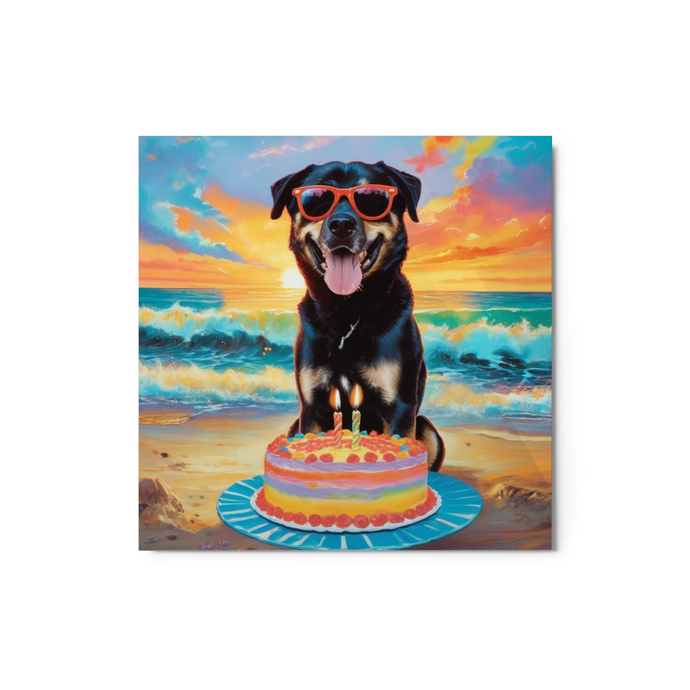 PugMug Custom Blue Metal Print