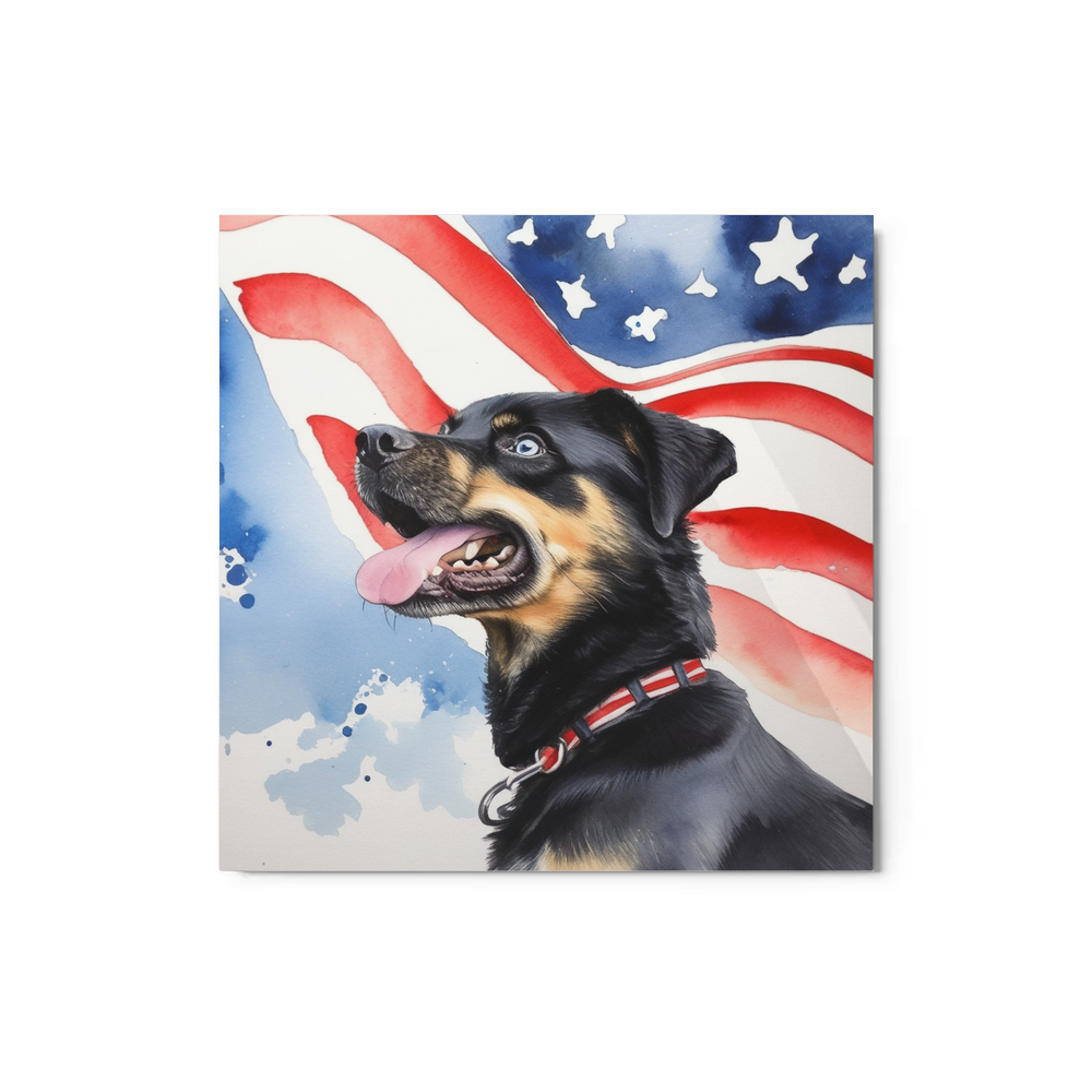 PugMug Custom Blue Metal Print