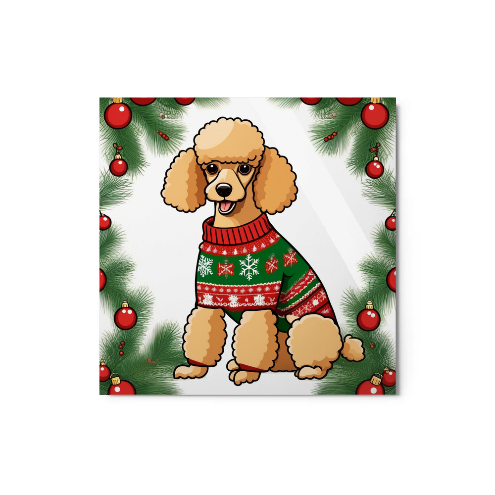 PugMug Custom Tan Poodle Metal Print