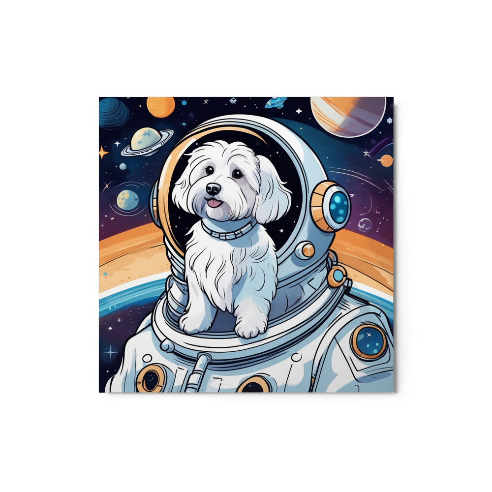 PugMug Custom White Havanese Dog Metal Print