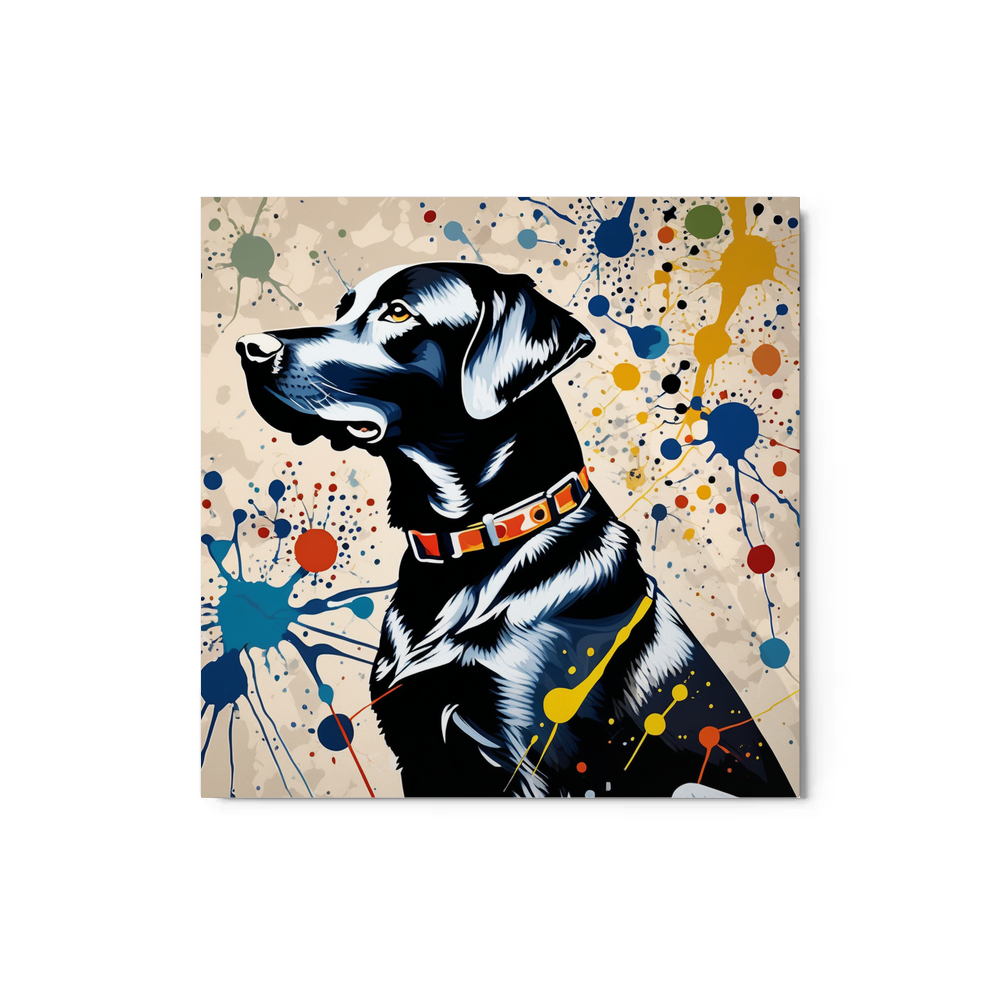 PugMug Custom Black Labrador Retriever Metal Print