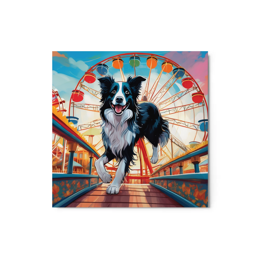 PugMug Custom Border Collie Metal Print