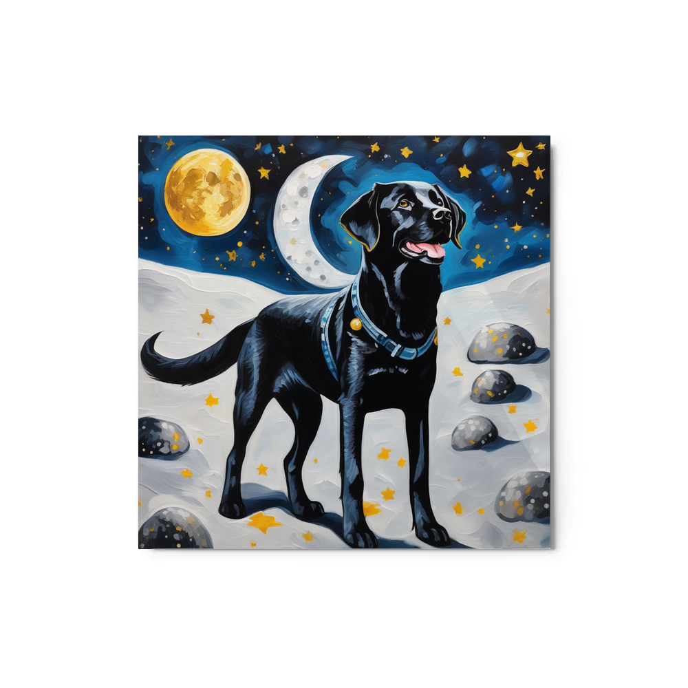 PugMug Custom Black Labrador Retriever Metal Print