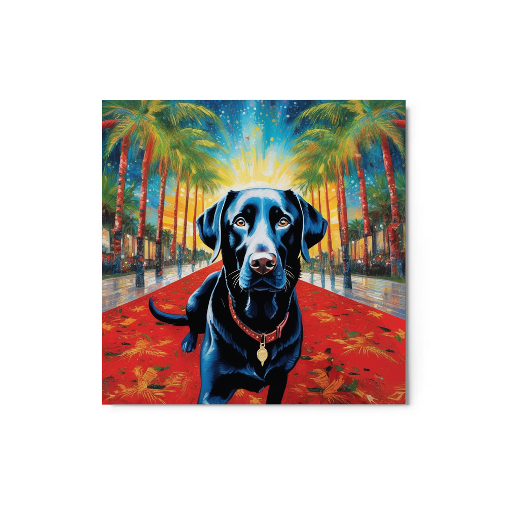 PugMug Custom Black Labrador Retriever Metal Print