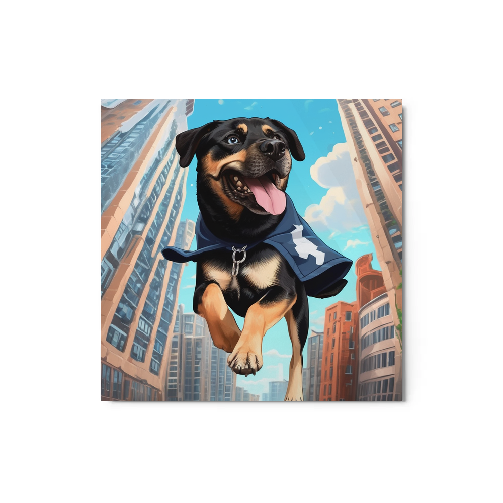 PugMug Custom Blue Metal Print