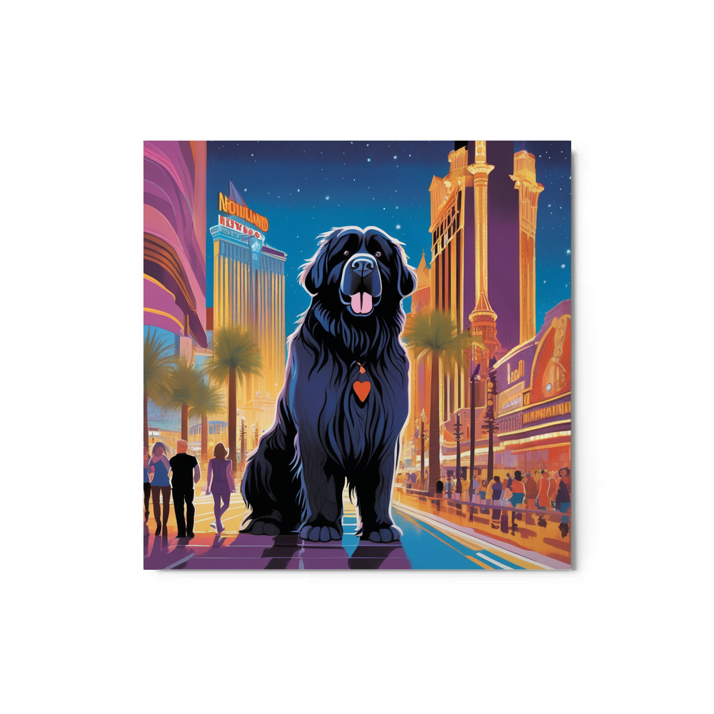 PugMug Custom Newfoundland Metal Print