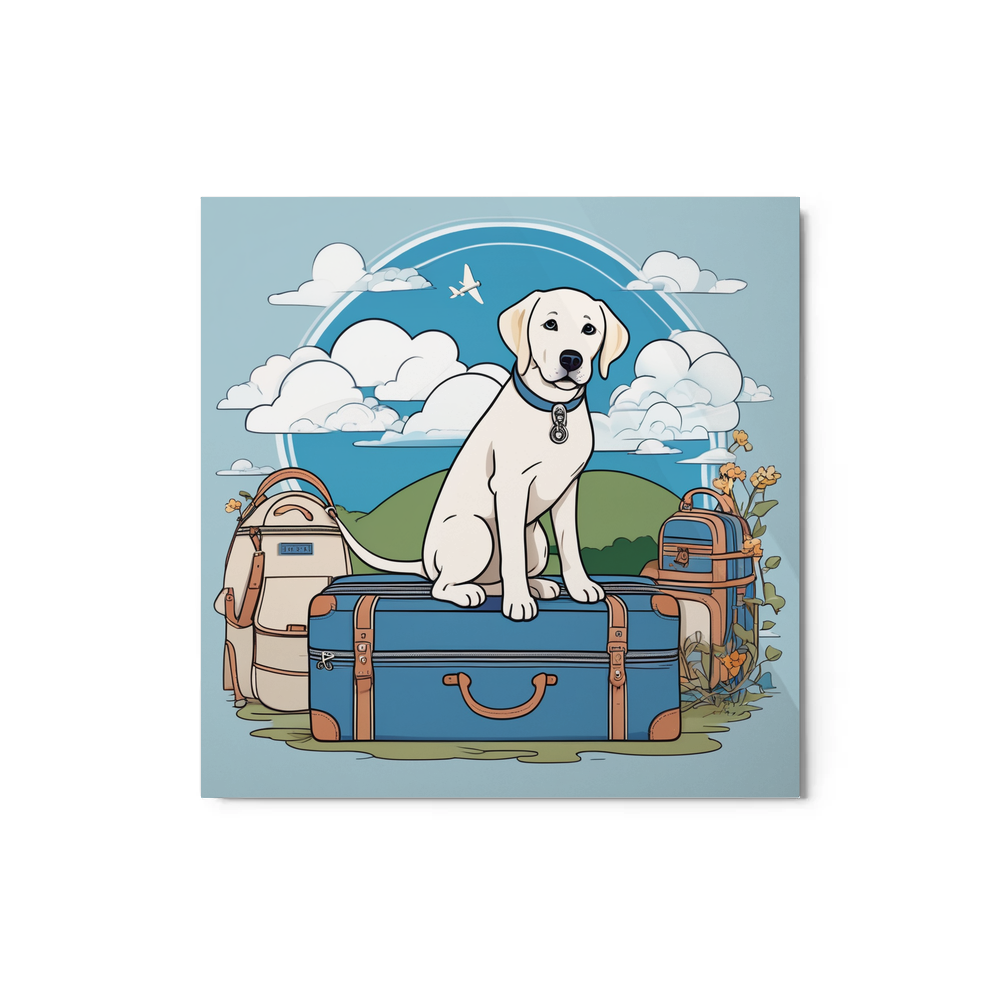 PugMug Custom White Labrador Retriever Metal Print