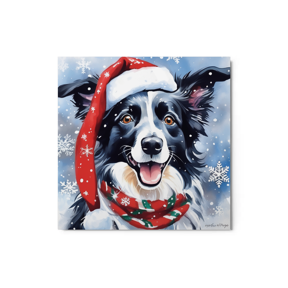 PugMug Custom Blue Merle Border Collie Metal Print
