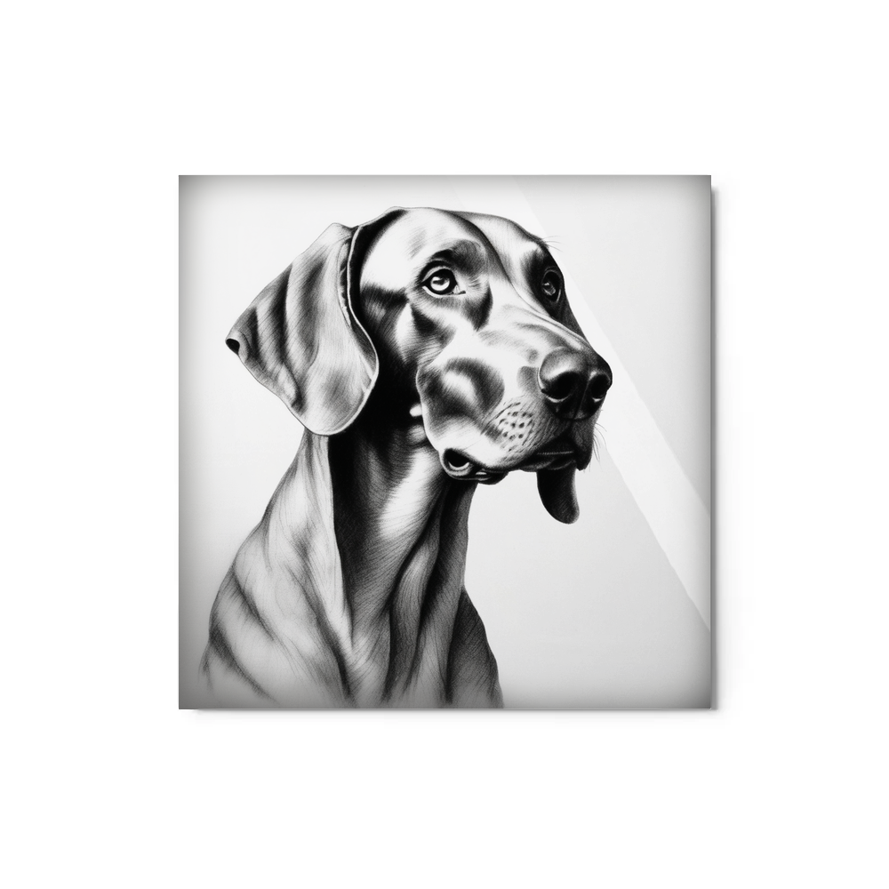 PugMug Custom Weimaraner Metal Print
