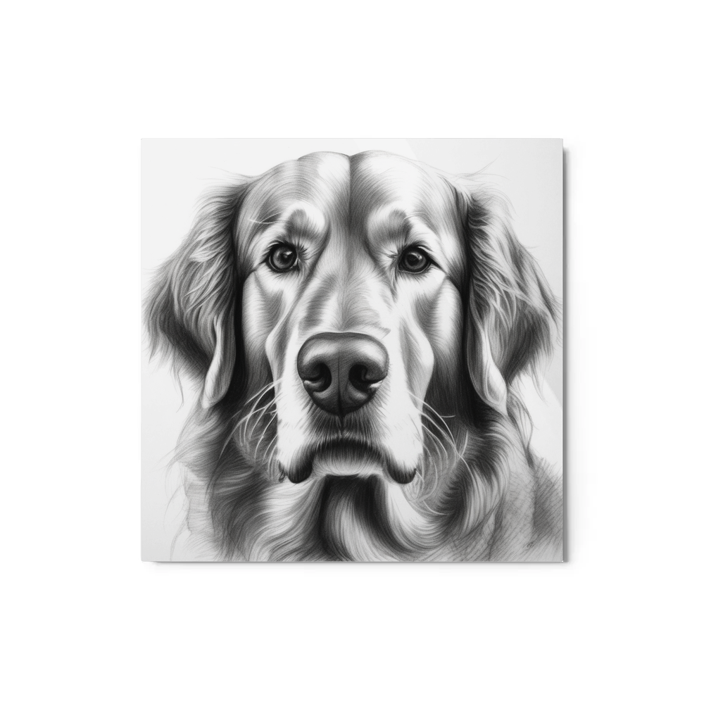 PugMug Custom Golden Retriever Metal Print