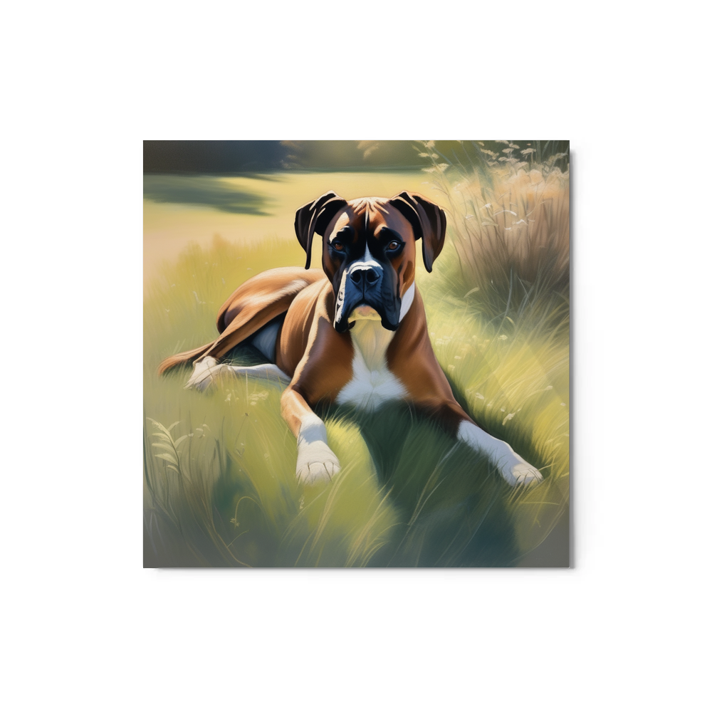 PugMug Custom Boxer Dog Metal Print