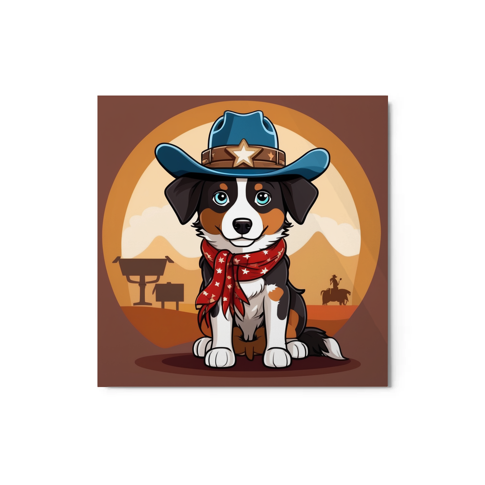 PugMug Custom Miniature American Shepherd Metal Print