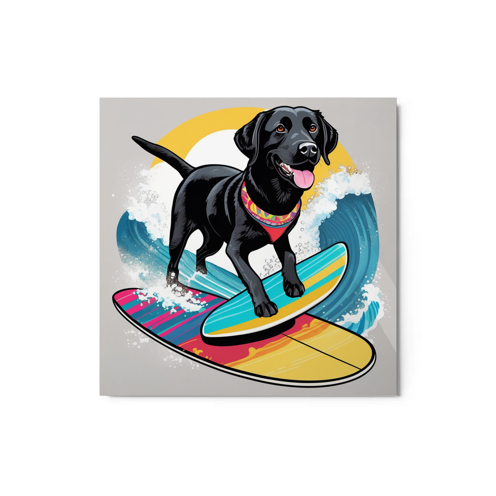 PugMug Custom Black Labrador Retriever Metal Print