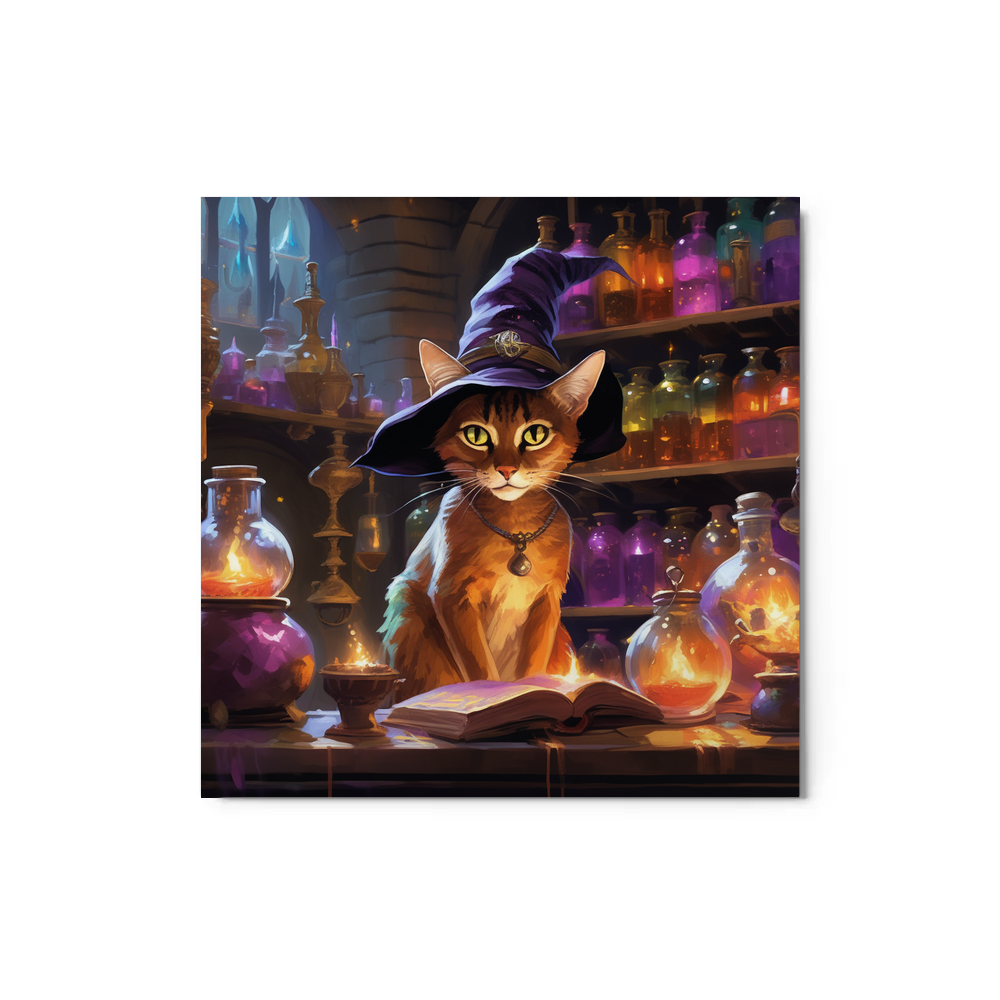 PugMug Custom Tabby Abyssinian Cat Metal Print