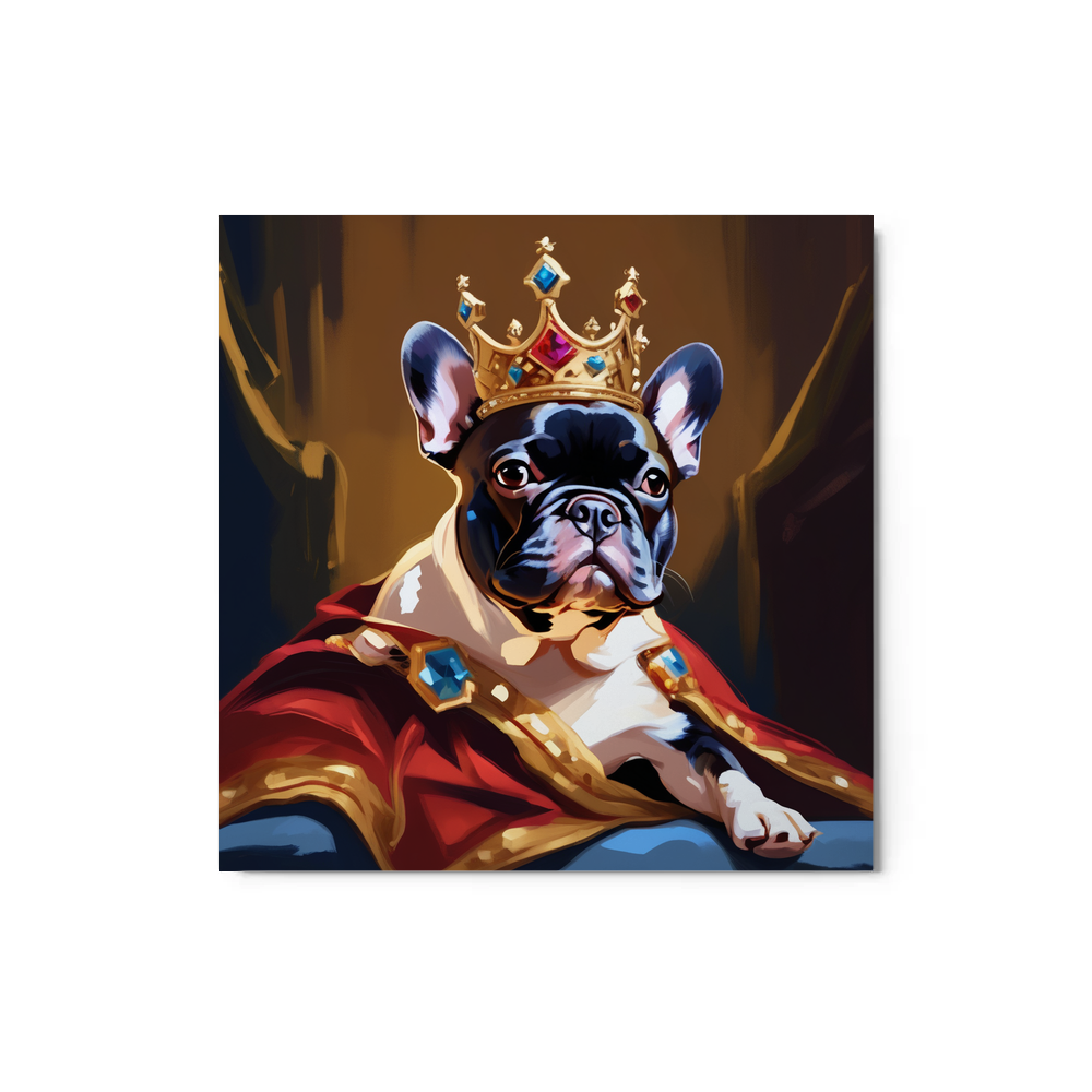 PugMug Custom Tan French Bulldog Metal Print