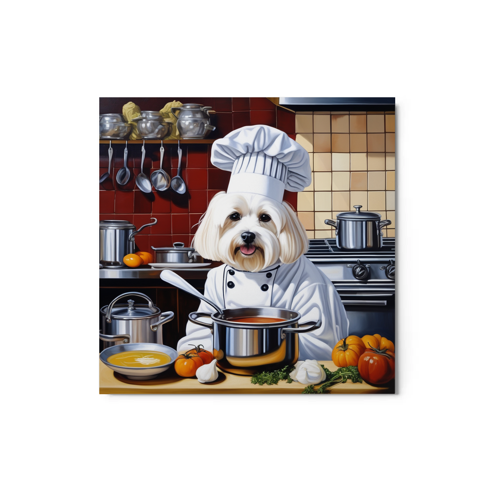PugMug Custom White Havanese Dog Metal Print
