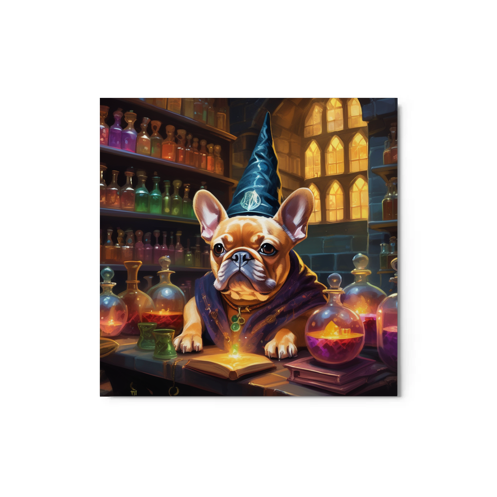 PugMug Custom Tan French Bulldog Metal Print