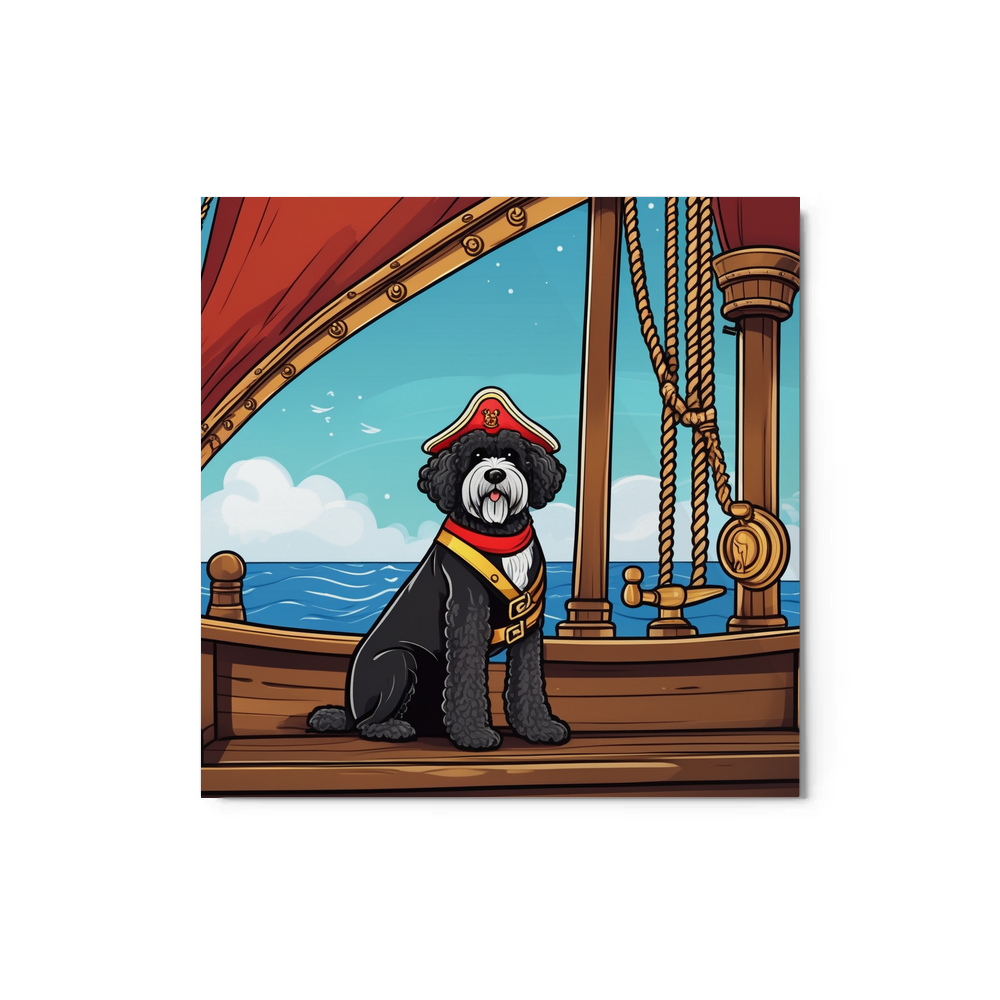 PugMug Custom Portuguese Water Dog Metal Print