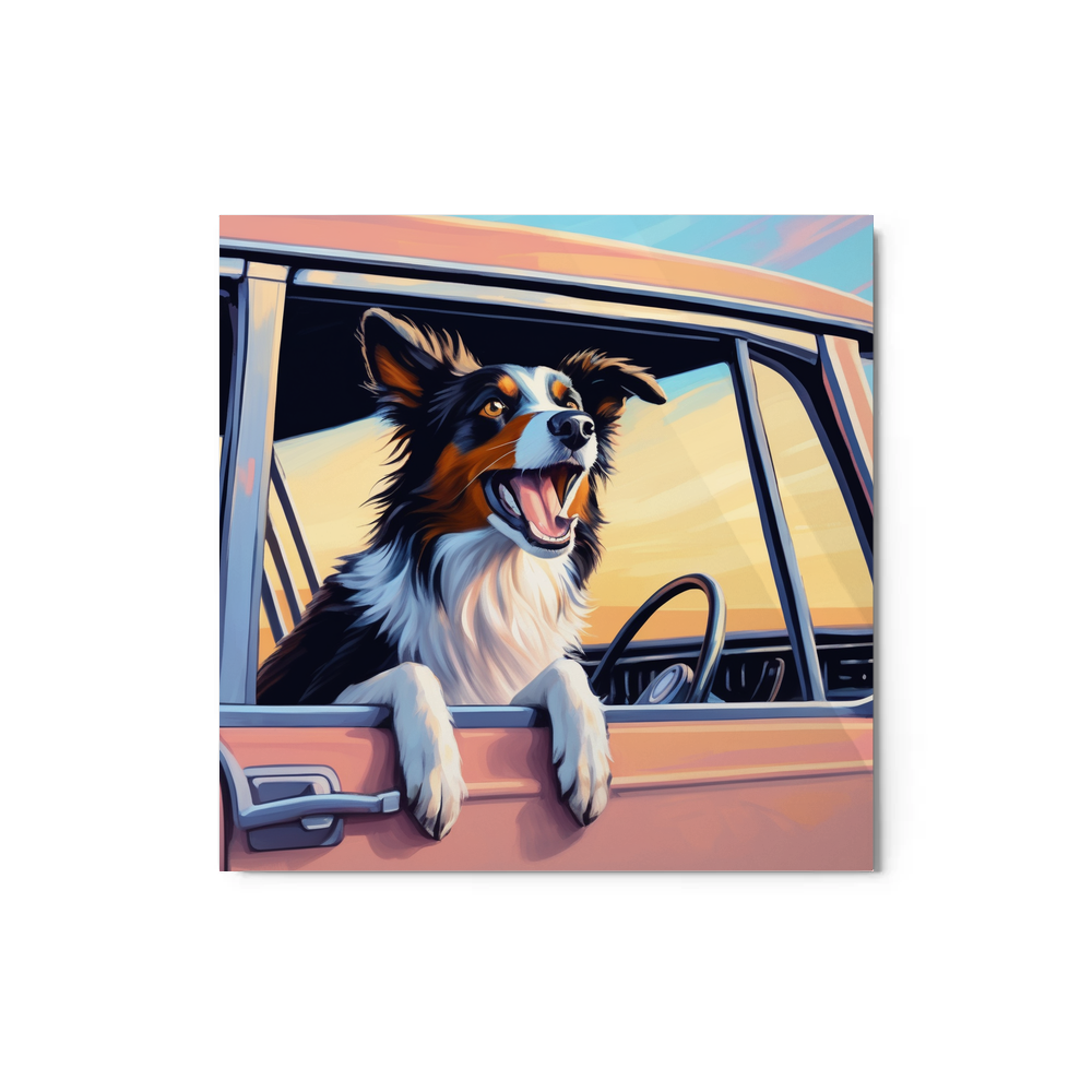 PugMug Custom Border Collie Metal Print