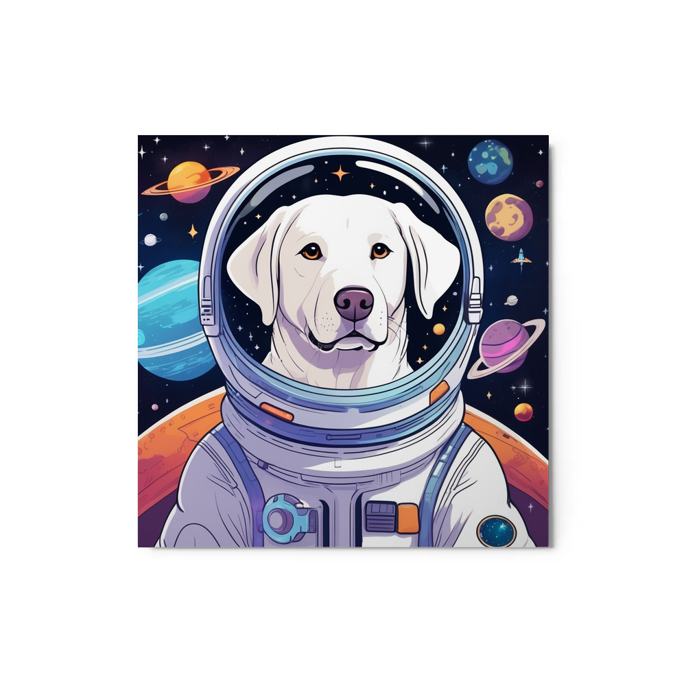 PugMug Custom White Labrador Retriever Metal Print