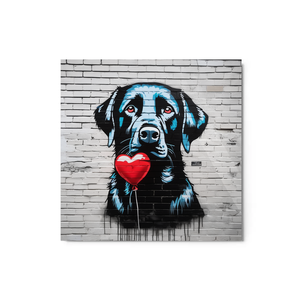 PugMug Custom Black Labrador Retriever Metal Print