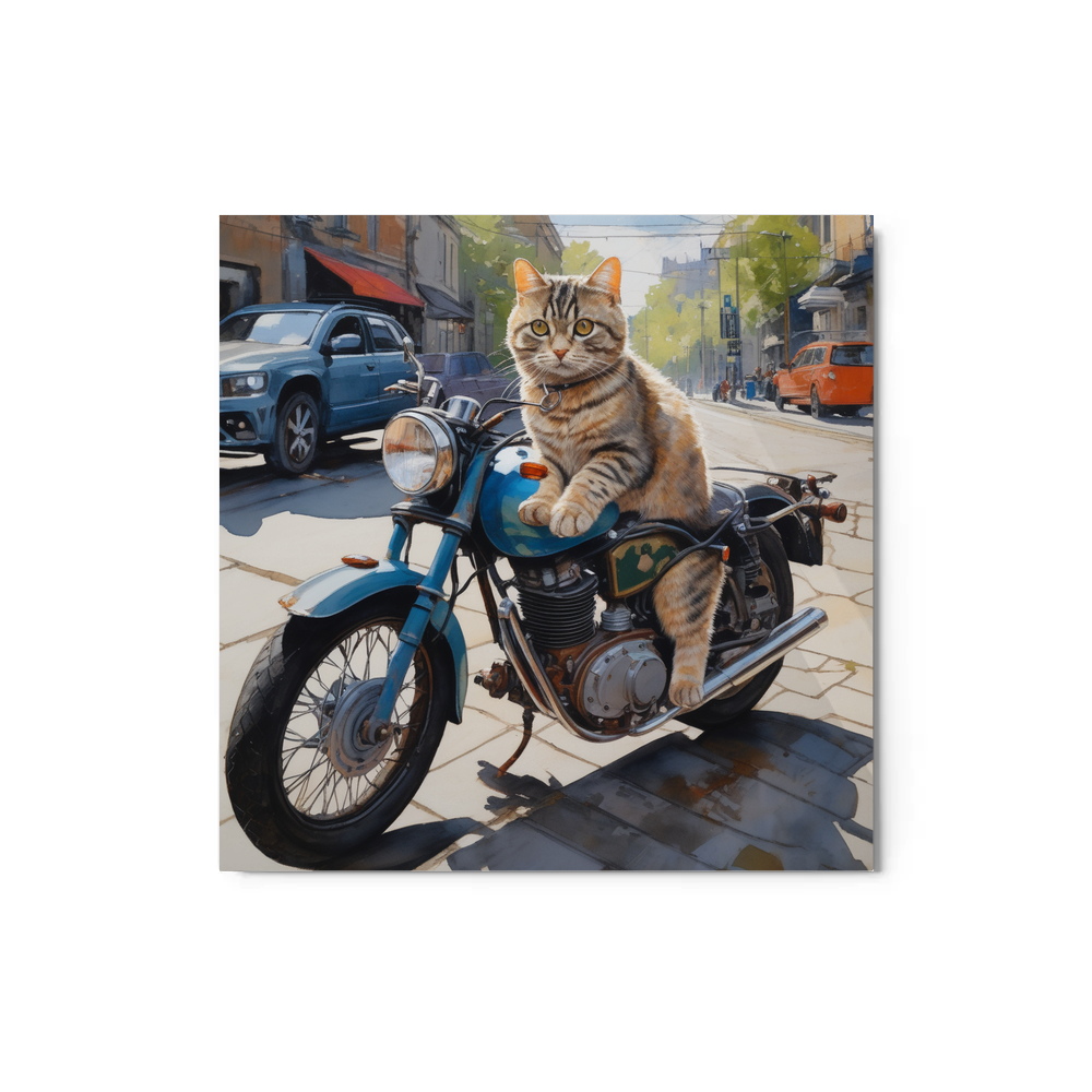 PugMug Custom Tabby Scottish Fold Cat Metal Print