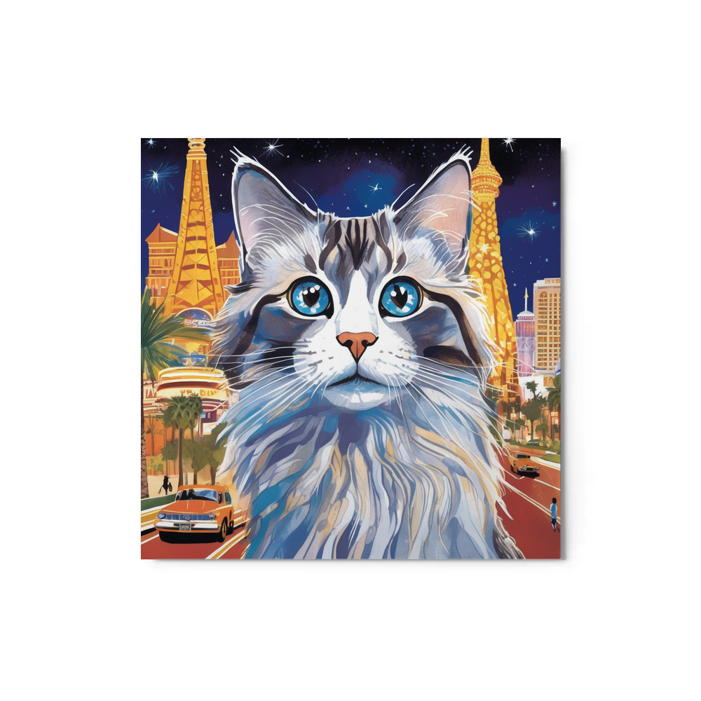 PugMug Custom Tabby Ragdoll Cat Metal Print