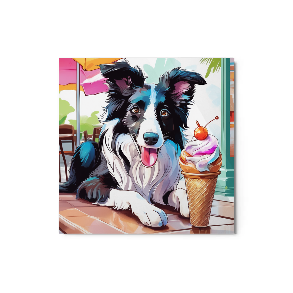PugMug Custom Border Collie Metal Print