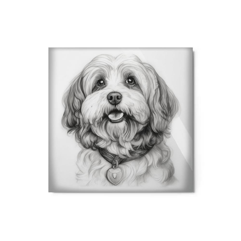 PugMug Custom White Havanese Dog Metal Print