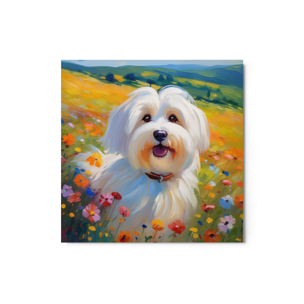 PugMug Custom White Havanese Dog Metal Print