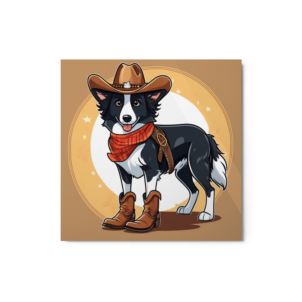 PugMug Custom Border Collie Metal Print