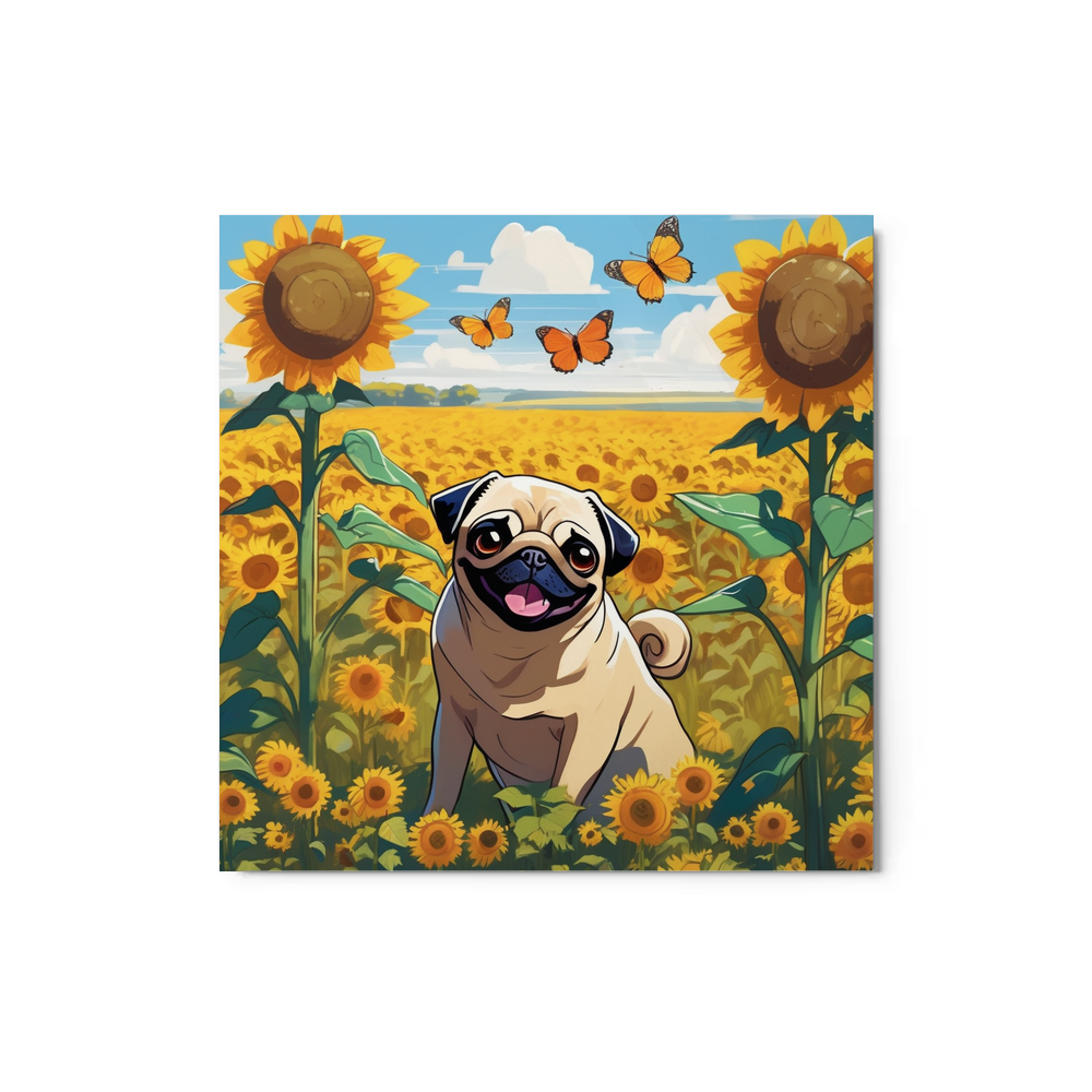 PugMug Custom Pug Metal Print
