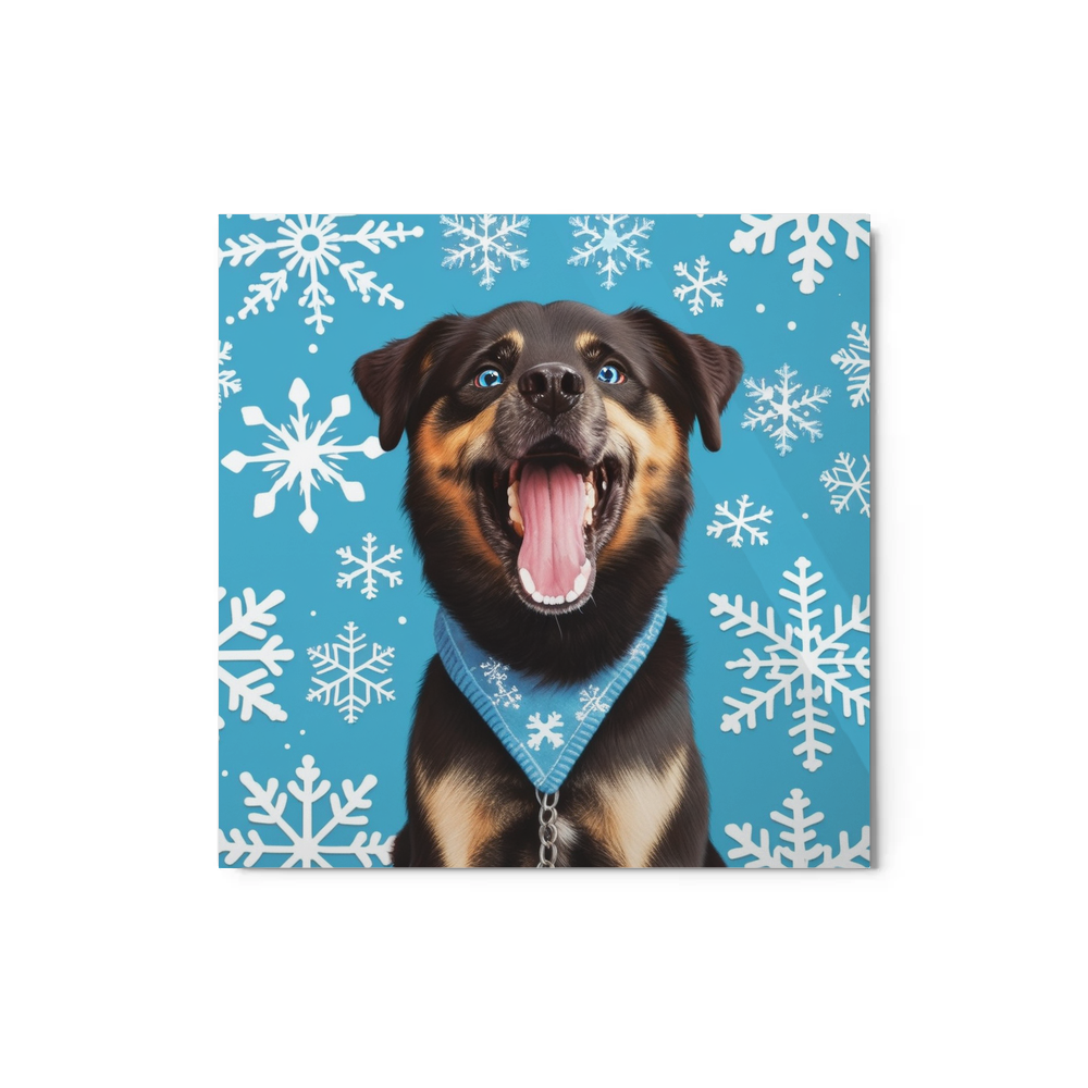PugMug Custom Blue Metal Print