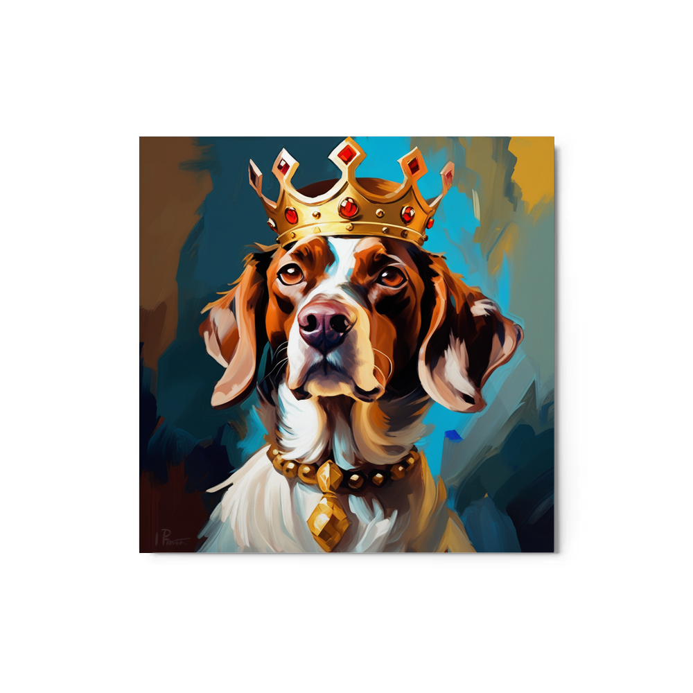 PugMug Custom Pointer Dog Metal Print