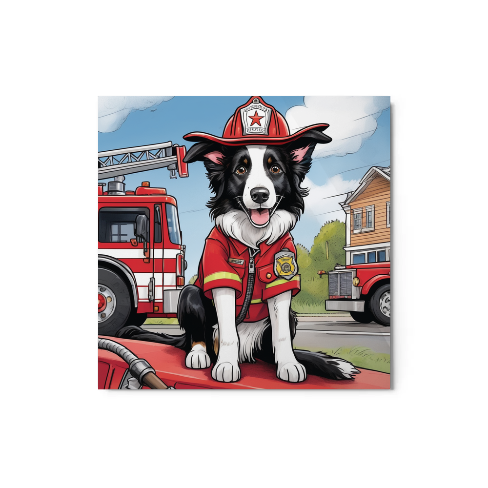 PugMug Custom Border Collie Metal Print