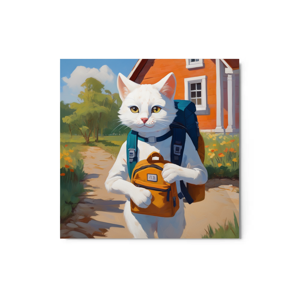 PugMug Custom White Exotic Cat Metal Print
