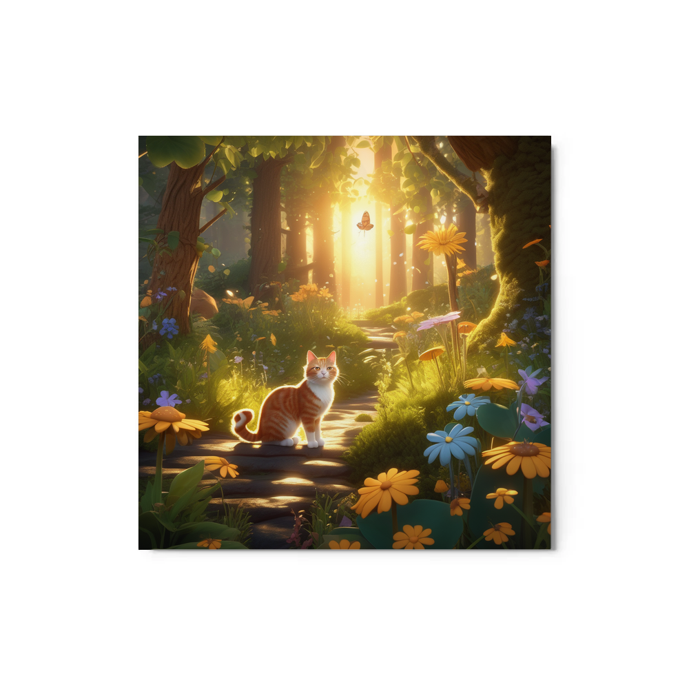 PugMug Custom Tabby Companion Cat Metal Print